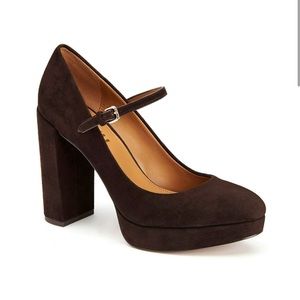 Coach Goldie Brown Suede Mary Jane Pumps - 7